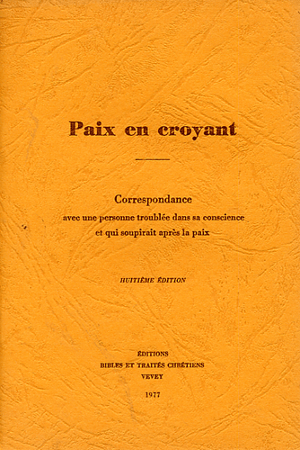 image du produit Paix en croyant