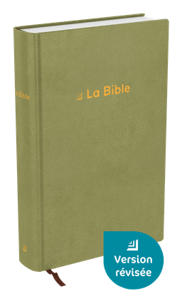 image du produit Bible Darby révisée format compact, rigide velours vert olive