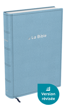 image du produit Bible Darby révisée grandes marges, souple bleu clair
