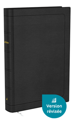 image du produit Bible Darby révisée grandes marges, cuir noir, tranche or
