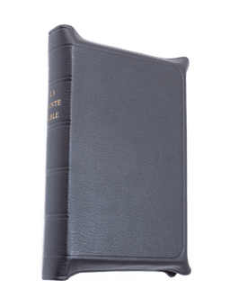 image du produit Bible Darby cuir noir, interfoliée à rebords, format de poche, ancienne prés.