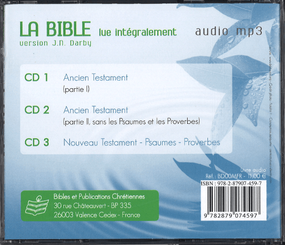 image du produit CD Bible Darby Audio format MP3