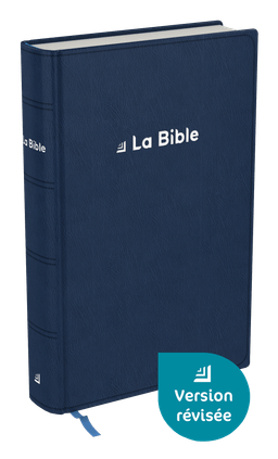 image du produit Bible Darby révisée format standard, souple bleu, tranche argent