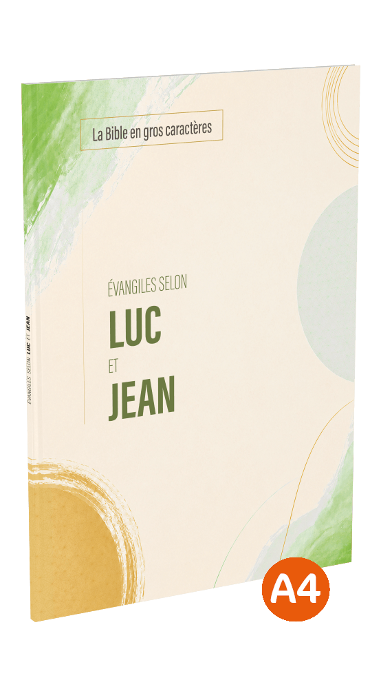 Produit Évangiles selon Luc et Jean, Darby révisée, gros caractères, A4