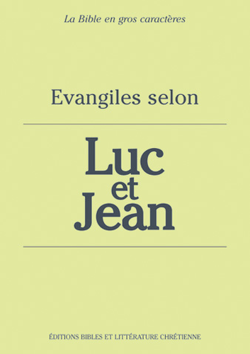 Produit Évangiles selon Luc et Jean, Darby, gros caractères, A4