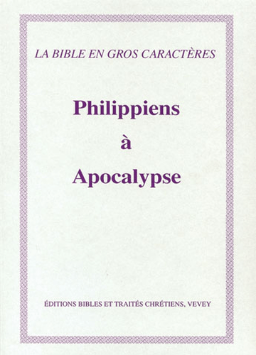 Produit Philippiens à Apocalypse, Darby, gros caractères, A4