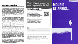 image du produit Mourir et après ? (paquet de 100)