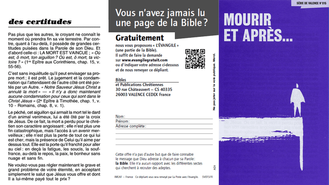 image du produit Mourir et après ? (paquet de 100)