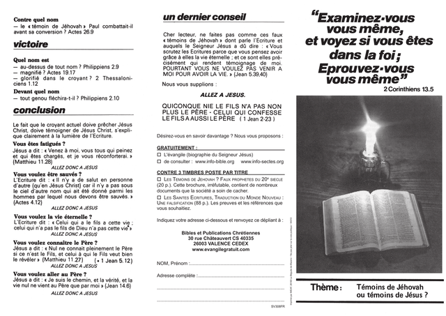 image du produit Témoins de Jéhovah ou témoins de Jésus ?