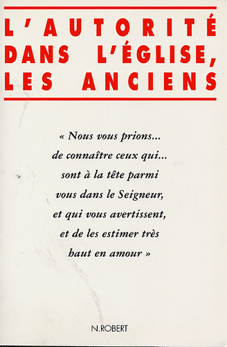 image du produit L'autorité dans l'Église, les anciens