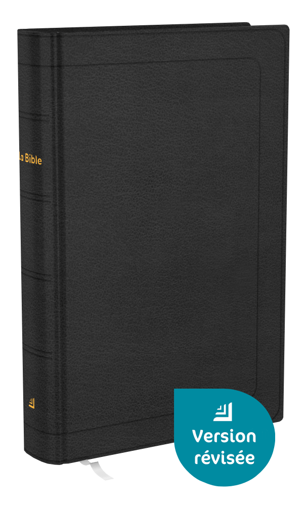 Produit Bible Darby révisée format standard, cuir noir, tranche or