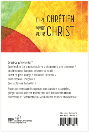 image du produit Être chrétien - vivre pour Christ