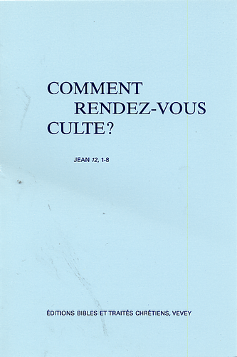 image du produit Comment rendez-vous culte ?