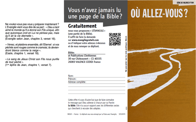 image du produit Où allez-vous ? (paquet de 100)