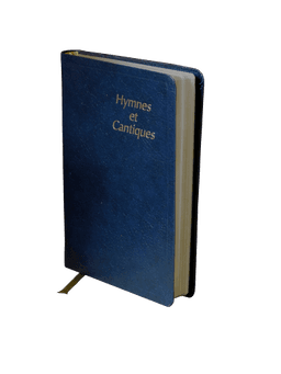 image du produit Hymnes et Cantiques ancienne édition, skinluxe souple, bleu, tranches or, grand format