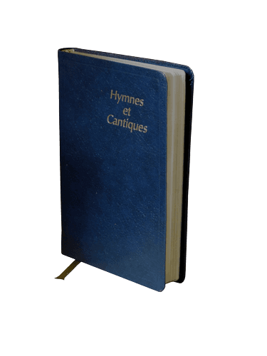 image du produit Hymnes et Cantiques ancienne édition, skinluxe souple, bleu, tranches or, grand format