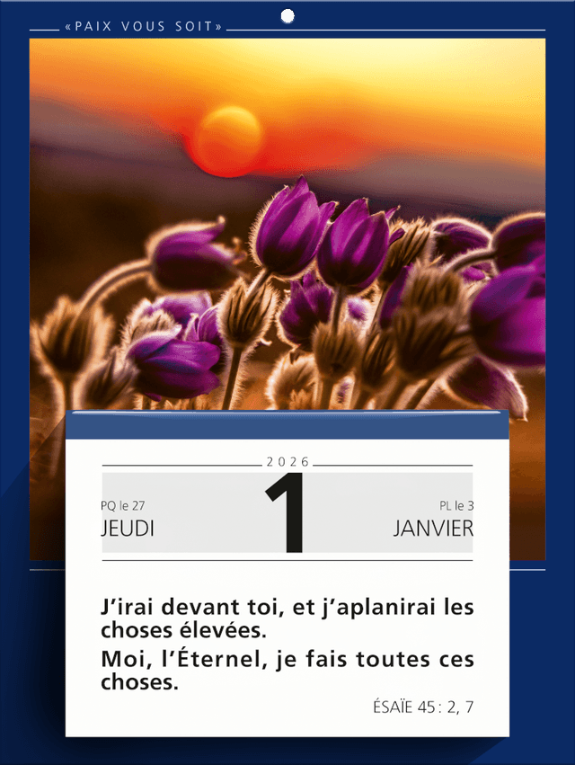 Produit Paix vous soit, 2026