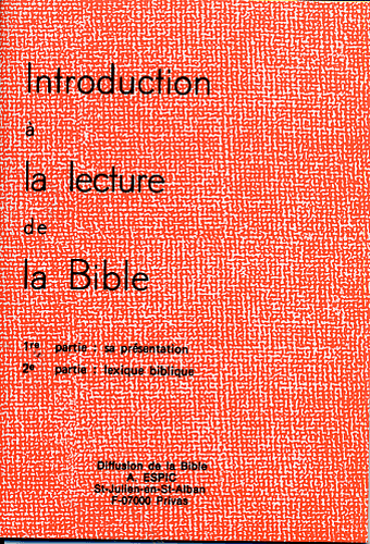 image du produit Introduction à la lecture de la Bible