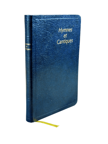 image du produit Hymnes et Cantiques ancienne édition, skinluxe souple, bleu, tranches or, grand format