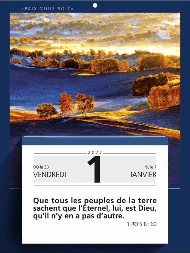 Produit Paix vous soit, 2027