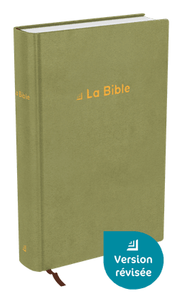 image du produit Bible Darby révisée format compact, rigide velours vert olive