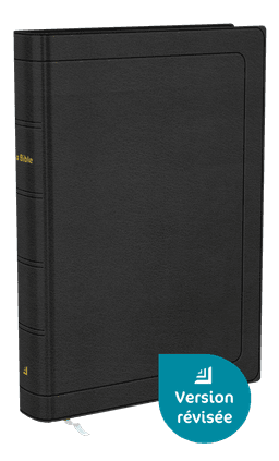 image du produit Bible Darby révisée grandes marges, cuir noir, tranche or