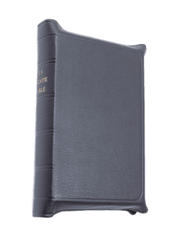 image du produit Bible cuir noir, interfoliée à rebords, format de poche