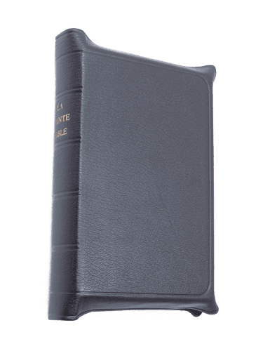 image du produit Bible cuir noir, interfoliée à rebords, format de poche