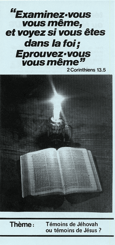 Produit Témoins de Jéhovah ou témoins de Jésus ?