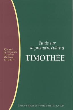 image du produit Étude sur la première épître à Timothée
