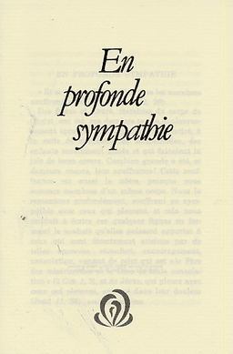 image du produit En profonde sympathie