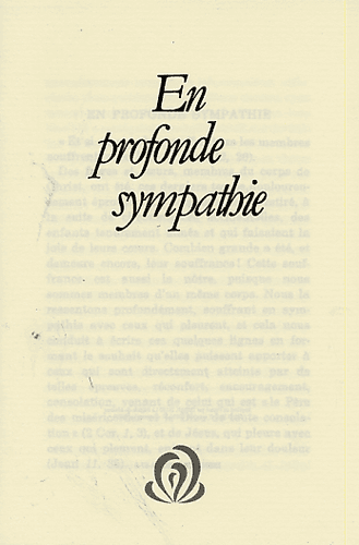 image du produit En profonde sympathie