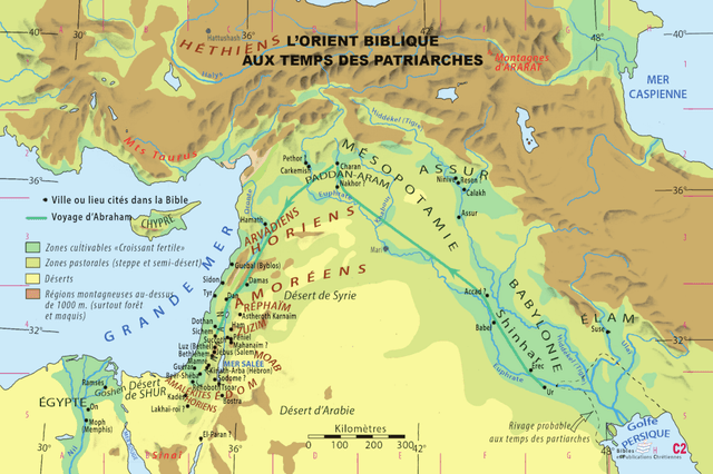 Produit Carte murale : L'Orient biblique au temps des Patriarches
