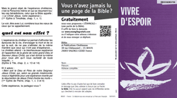 image du produit Vivre d'espoir (paquet de 100)