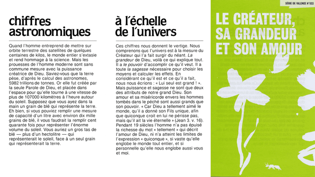 image du produit Le créateur, sa grandeur et son amour (paquet de 100)