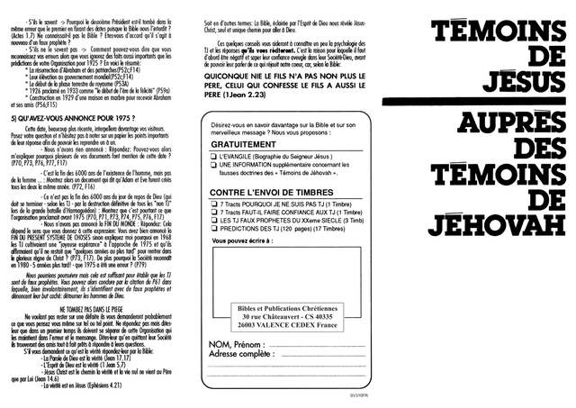 image du produit Témoins de Jésus auprès des témoins de Jehovah