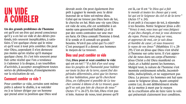 image du produit Un vide à combler (paquet de 100)