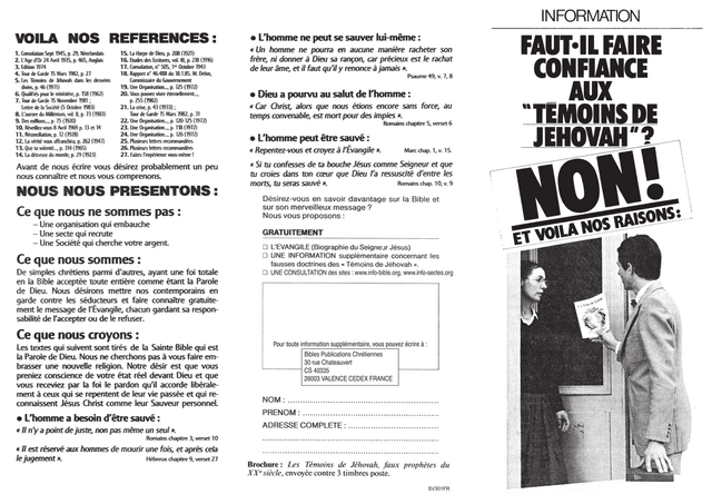 image du produit Faut-il faire confiance aux témoins de Jehovah ?