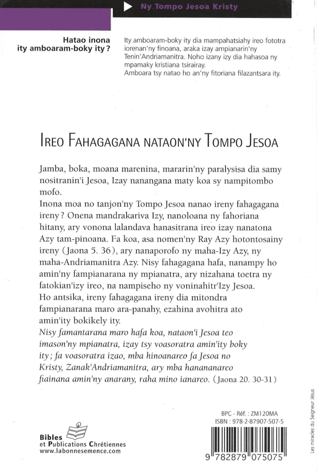 image du produit Qui est Jésus ? malgache