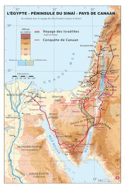 image du produit Carte murale : Egypte, péninsule du Sinaï, pays de Canaan