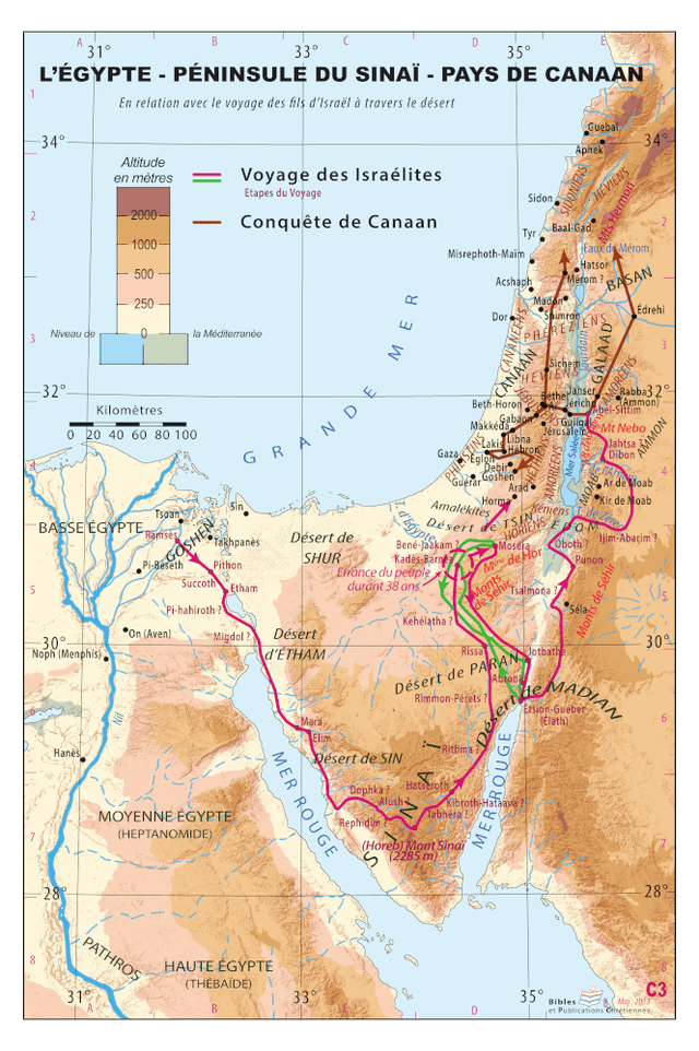 Produit Carte murale : Egypte, péninsule du Sinaï, pays de Canaan