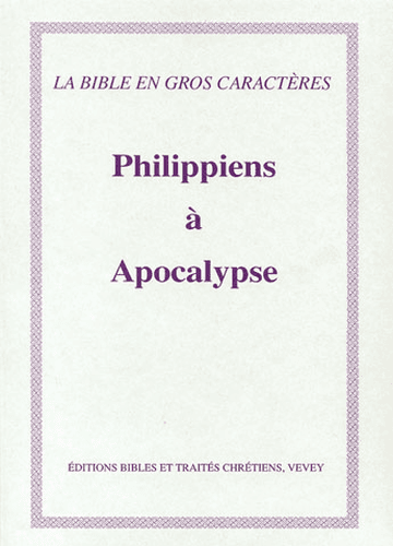 Produit Philippiens à Apocalypse, gros caractères