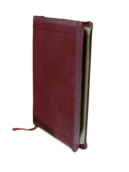 image du produit Bible à rebords cuir grenat, format de poche, ancienne prés.