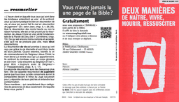 image du produit Deux manières de naître, vivre, mourir, ressusciter (paquet de 100)