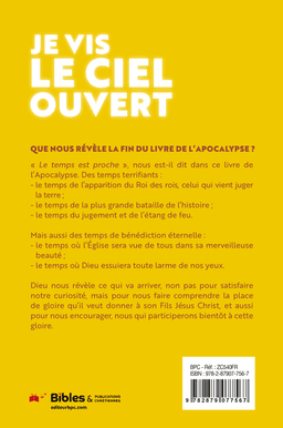 image du produit Je vis le ciel ouvert - Que nous révève la fin du livre de l'Apocalypse?