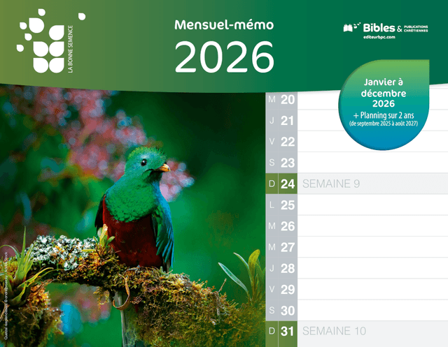 image du produit Mensuel-mémo, 2026