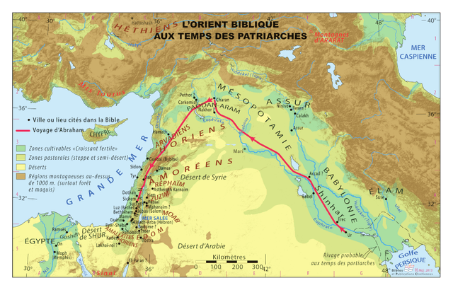 Produit Carte murale : L'Orient biblique au temps des Patriarches