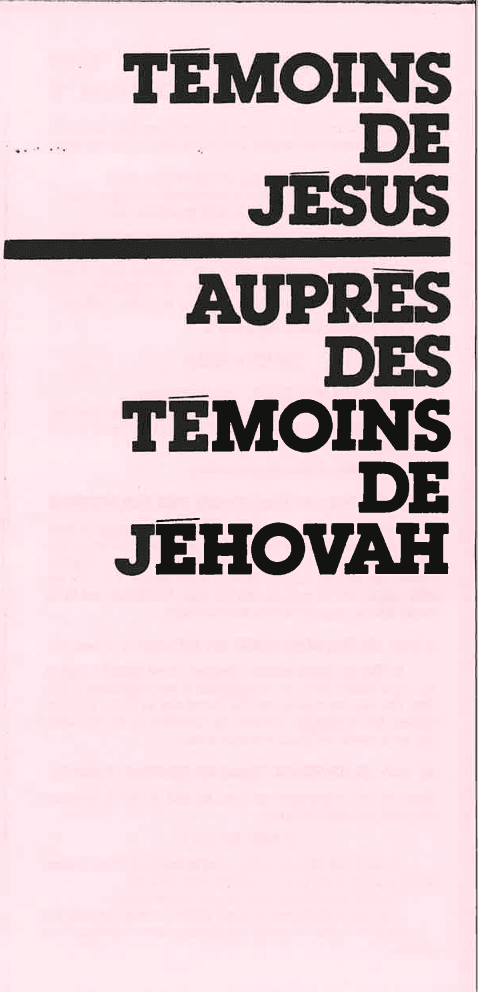 Produit Témoins de Jésus auprès des témoins de Jehovah