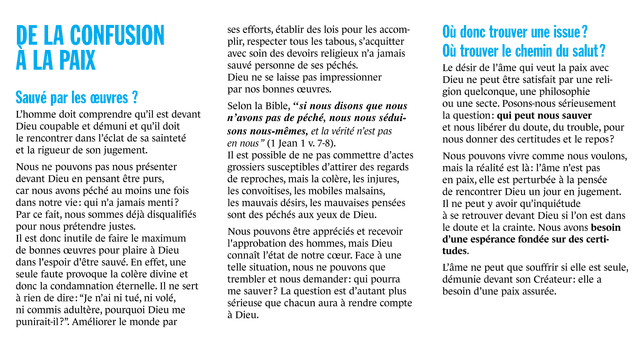 image du produit De la confusion à la paix (paquet de 100)