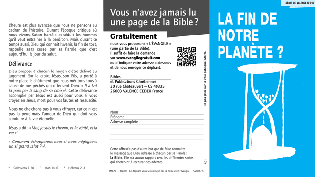 image du produit La fin de notre planète (paquet de 100)